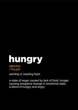 hungry definition text art