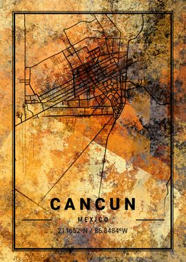 Cancun Mexico Map