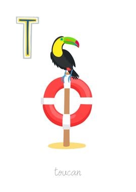 Animal Alphabet T Toucan