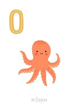 Animal Alphabet O Octopus