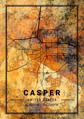 Casper United States Map