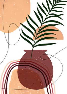 Abstract shapes leaf pot