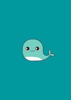 Kawaii Cartoon Whale