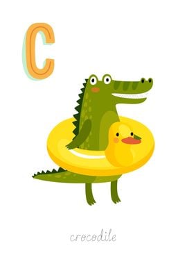 Alphabet C Crocodile