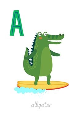 Alphabet A Alligator