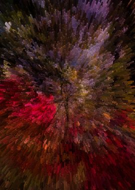 Abstract colorful forest