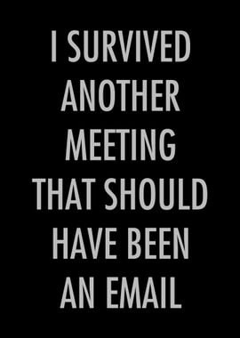 I survived another meeting