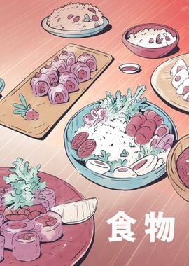 Asian food poster