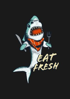 Hungry Shark Eat Fresh Sea