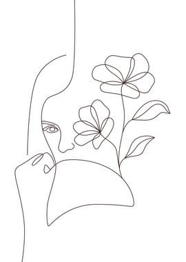 Erotic Woman Floral face