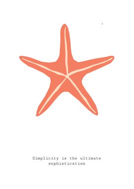 Starfish Sea life text art