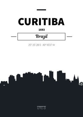 Curitiba skyline poster