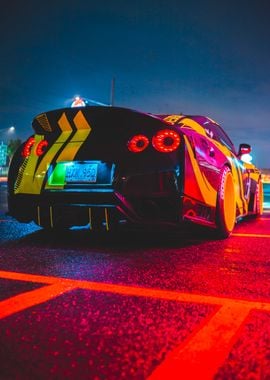 Nissan GTR Neon Cyberpunk