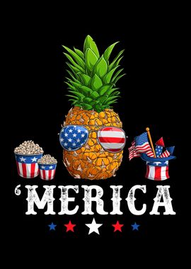 Pineapple American Flag