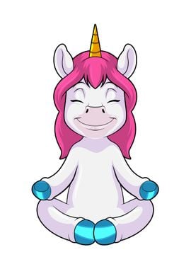 Unicorn Meditate Sitting