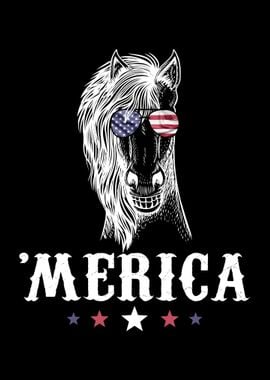 Horse Merica 4th of July