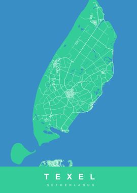 TEXEL Map NETHERLANDS