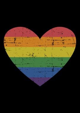 Rainbow heart flag for gay