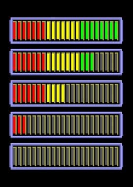 Stamina bars mixed on blac