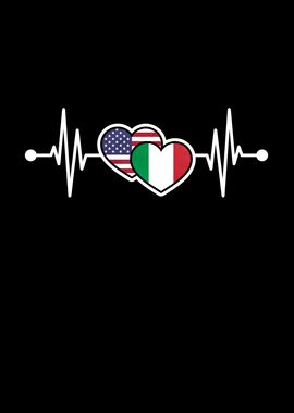 USA Heart Italy Heartbeat