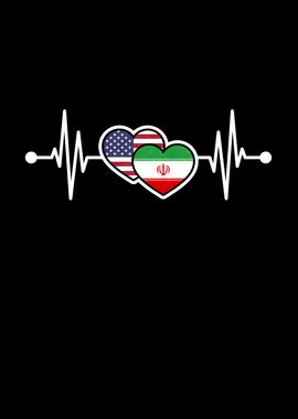 USA Heart Iran Heartbeat