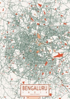 Bangalore Map Bohemian