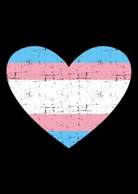 Heart with transgender fla