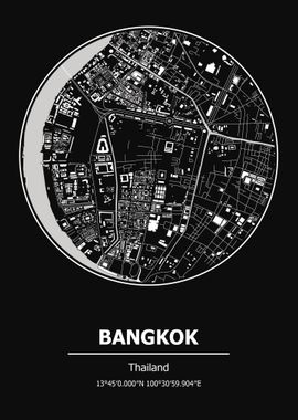 Bangkok City Map Thailand