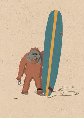 Surfing Orang Utan