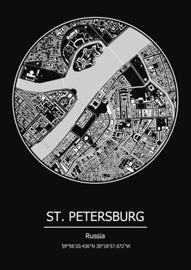 ST Petersburg Map Russia