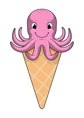 Octopus Ice cream cone