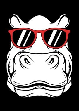 Hippo With Sunglasses