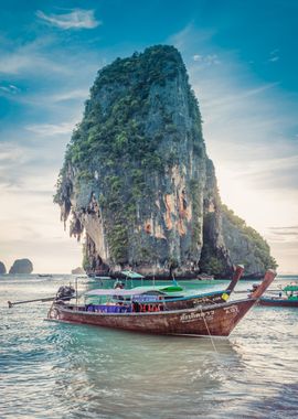 A boat moored 