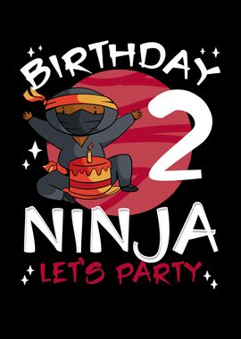 Cute 2nd birthday ninja