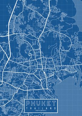 Phuket City Map Blueprint