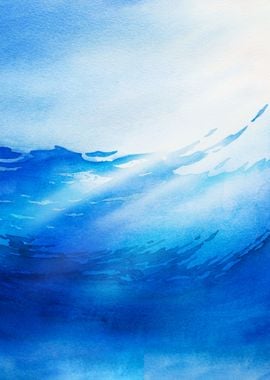 Watercolor Water Waves