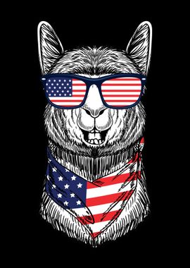 USA Llama 4th of July