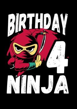 Cool 4th birthday ninja