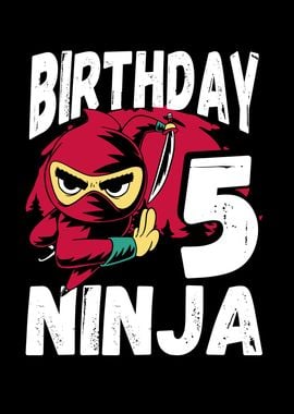 Cool 5th birthday ninja