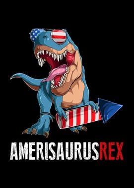 Trex Dinosaur 4th of July