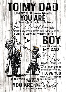 To My Dad Father Day Poster Picture Metal Print Paint By Loves 