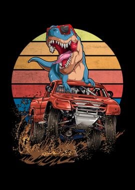 Retro Monster Truck Trex