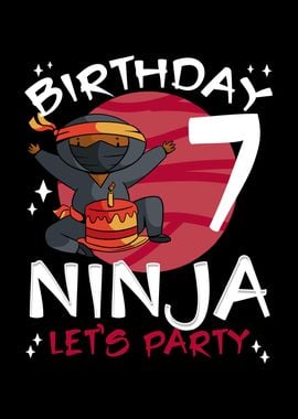 Cute 7th birthday ninja