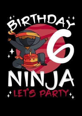 Cute 6th birthday ninja