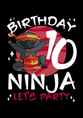 Cute 10th birthday ninja