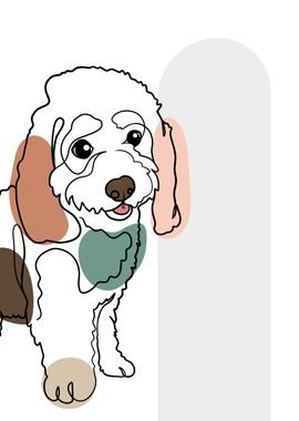 Cute Dog One Line Art