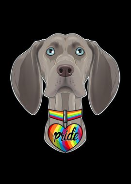 Weimaraner I LGBTQ Flag