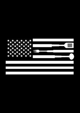 BBQ Barbecue American Flag