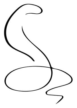 Snake Line Art Minimal