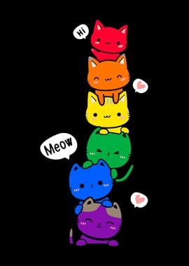 Colorful Cats Rainbow